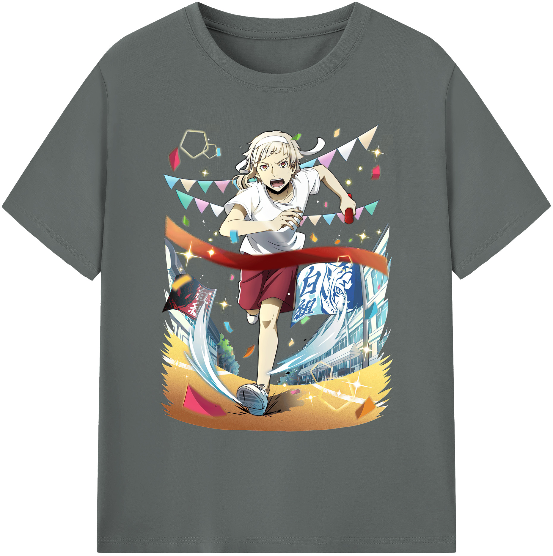 （画像用） 文豪ストレイドッグス Bungo Stray Dogs 綿100％ メンズ半袖Tシャツ｜肌触りやわらか＆通気性